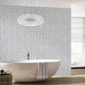 White And Blue Mixed Color Chevron Mosaic Glass Tile For Wall